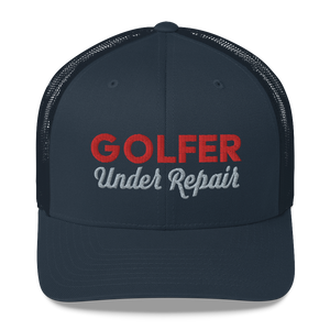 Golfer Under Repair Trucker Cap