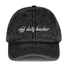 Load image into Gallery viewer, Off Duty Hacker Vintage Cotton Twill Cap
