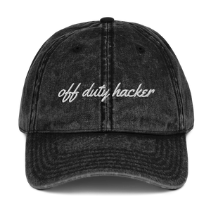 Off Duty Hacker Vintage Cotton Twill Cap