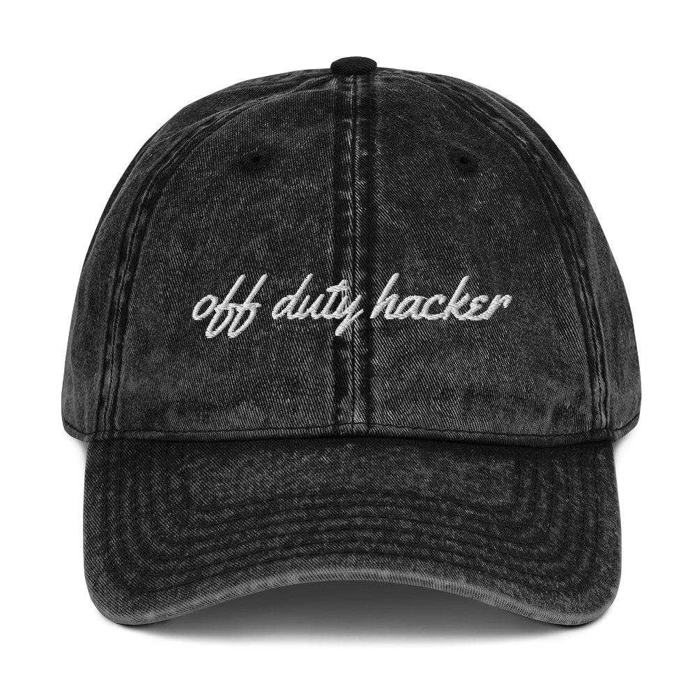 Off Duty Hacker Vintage Cotton Twill Cap