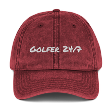 Load image into Gallery viewer, Golfer 24/7 Vintage Cotton Twill Cap
