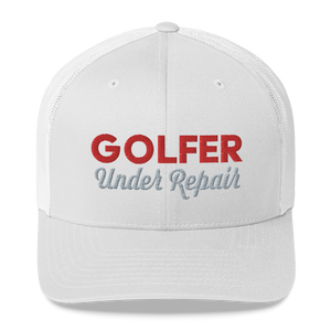 Golfer Under Repair Trucker Cap