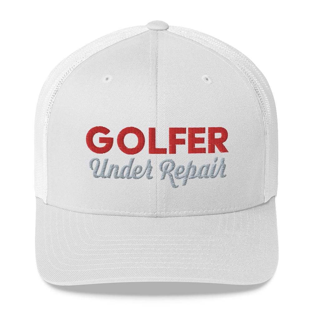 Golfer Under Repair Trucker Cap