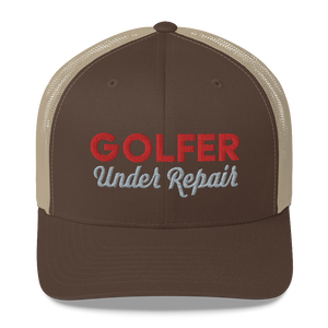 Golfer Under Repair Trucker Cap