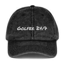 Load image into Gallery viewer, Golfer 24/7 Vintage Cotton Twill Cap
