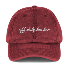 Load image into Gallery viewer, Off Duty Hacker Vintage Cotton Twill Cap
