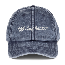 Load image into Gallery viewer, Off Duty Hacker Vintage Cotton Twill Cap
