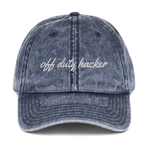 Off Duty Hacker Vintage Cotton Twill Cap