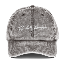 Load image into Gallery viewer, Off Duty Hacker Vintage Cotton Twill Cap
