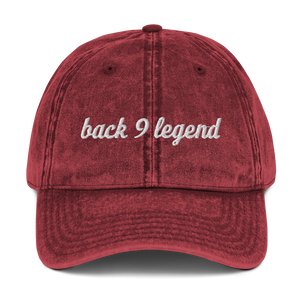 Back 9 Legend Vintage Cotton Twill Cap